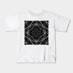 Black and white geometric Kids T-Shirt